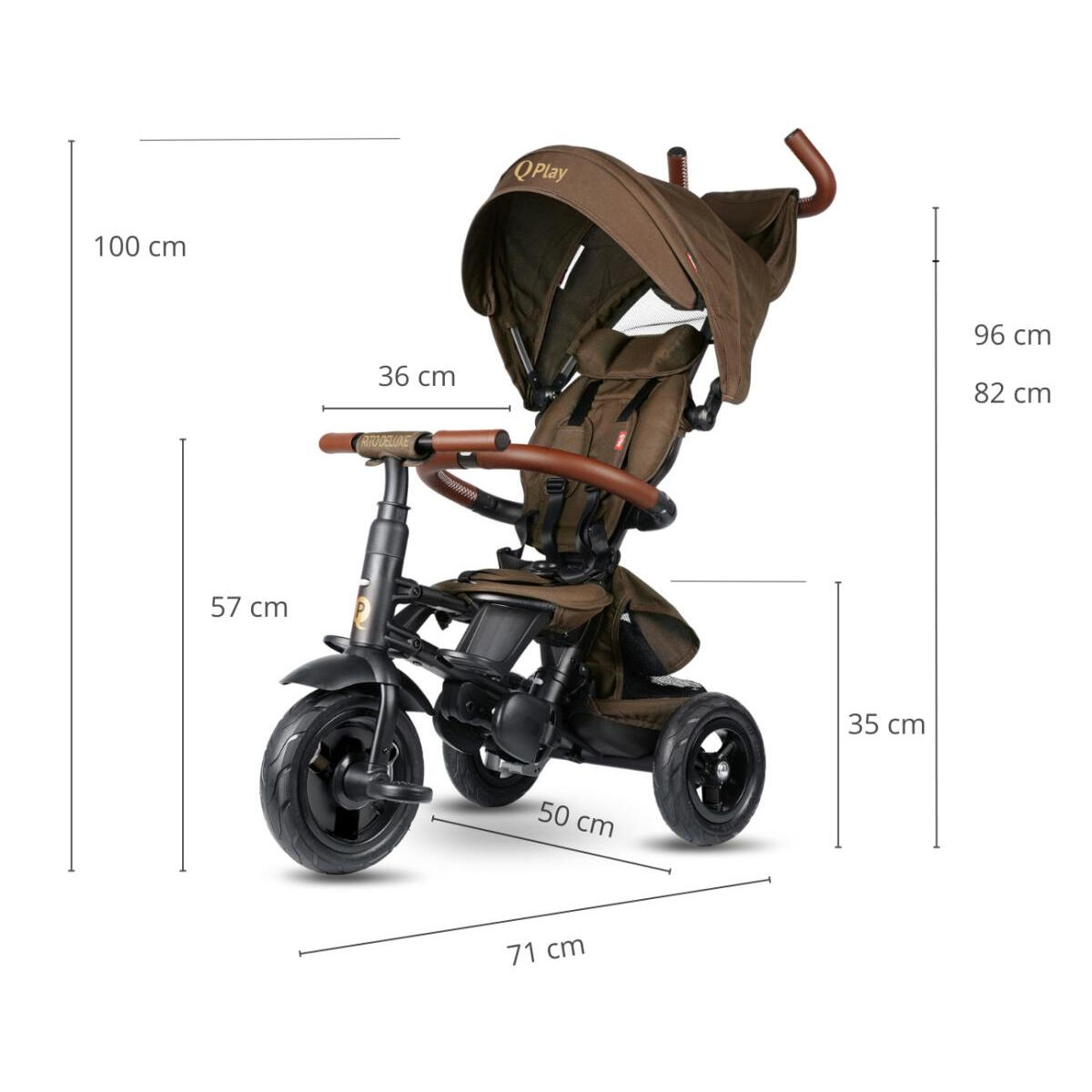 Tricycle Qplay Rito Deluxe Marron 2/4