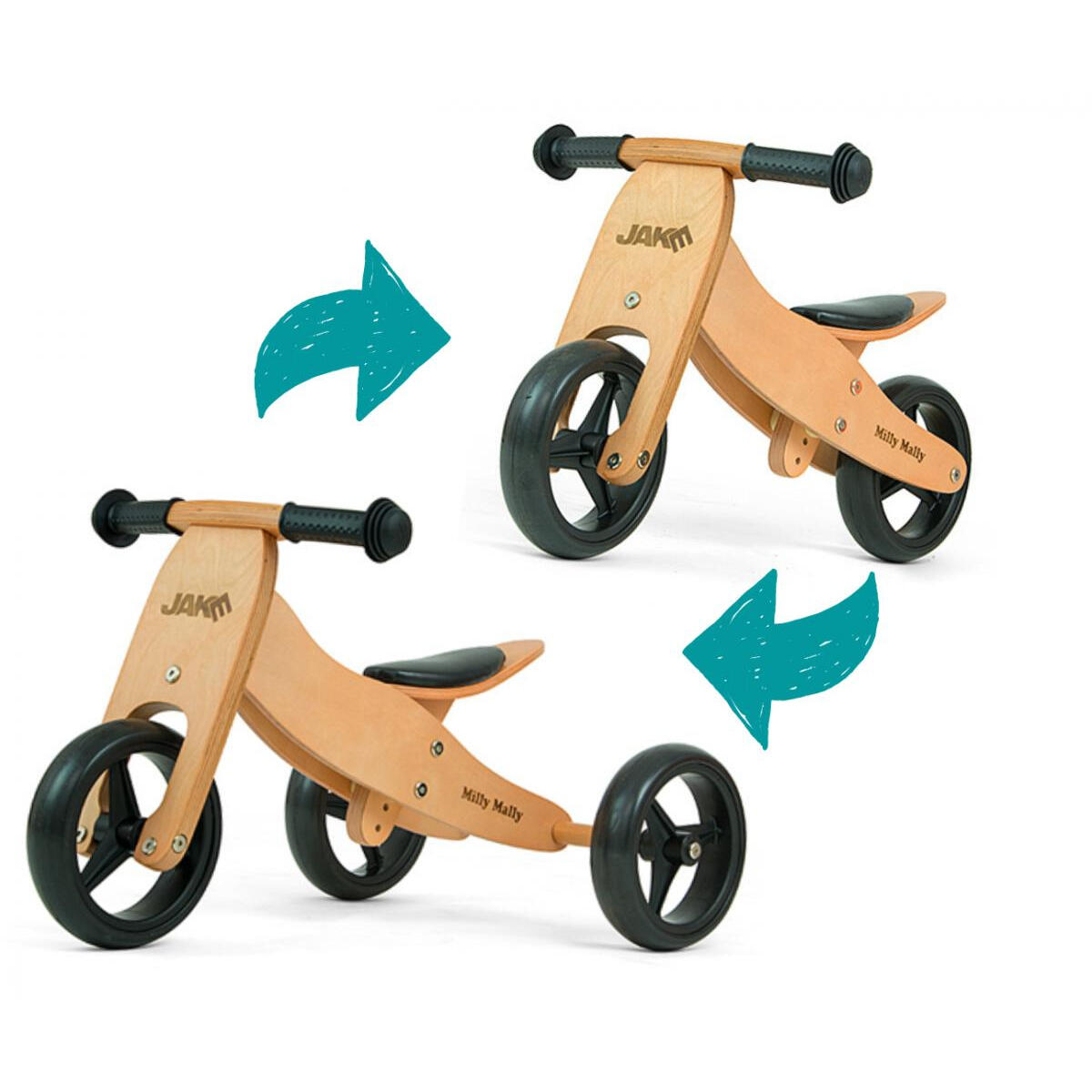 Milly Mally Ride On 2in1 JAKE NATURAL 3/5