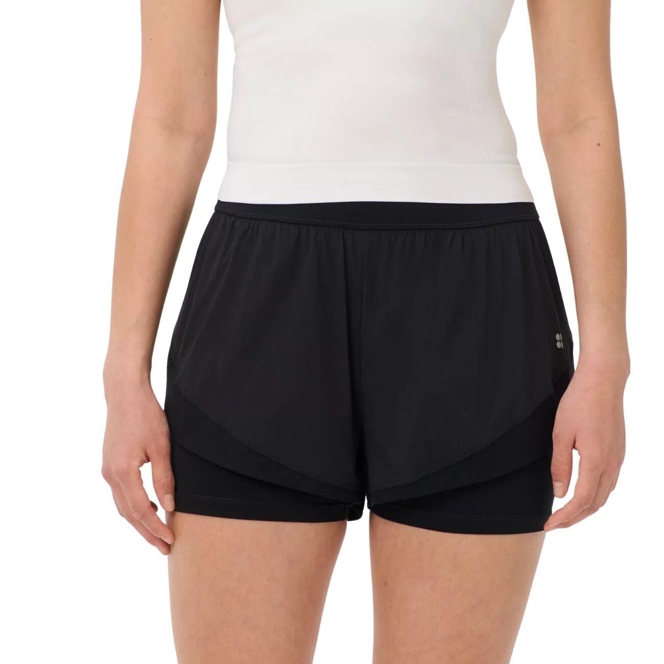 SWEATY BETTY Tempo Run Shorts Sportshort ZWART XS 4/7
