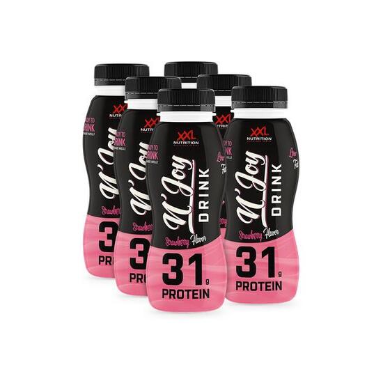 N'Joy Protein Drink - 32g Protéines, Shake Prêt-à-Boire - Fraise - 6 x 310ml