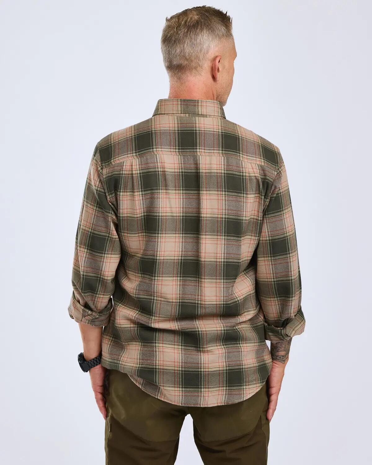 Pinewood Finnveden Forest Flannel Shirt Herren (Olive/D.Green) Größe L 6/11