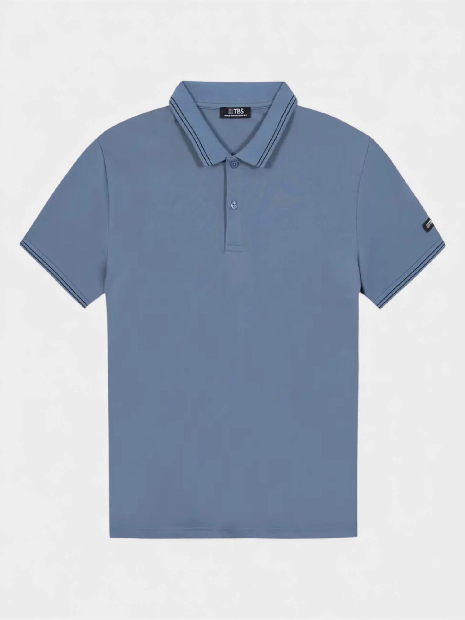 Polo - Sport - Homme - Manches courtes, coupe ajustée - ATTONPOL - Bleu 3/5