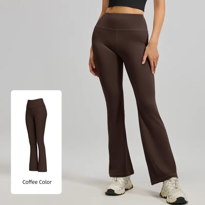 High-Waisted Flared Yoga Pants - Sculpting & Slimming Fitness Leggings