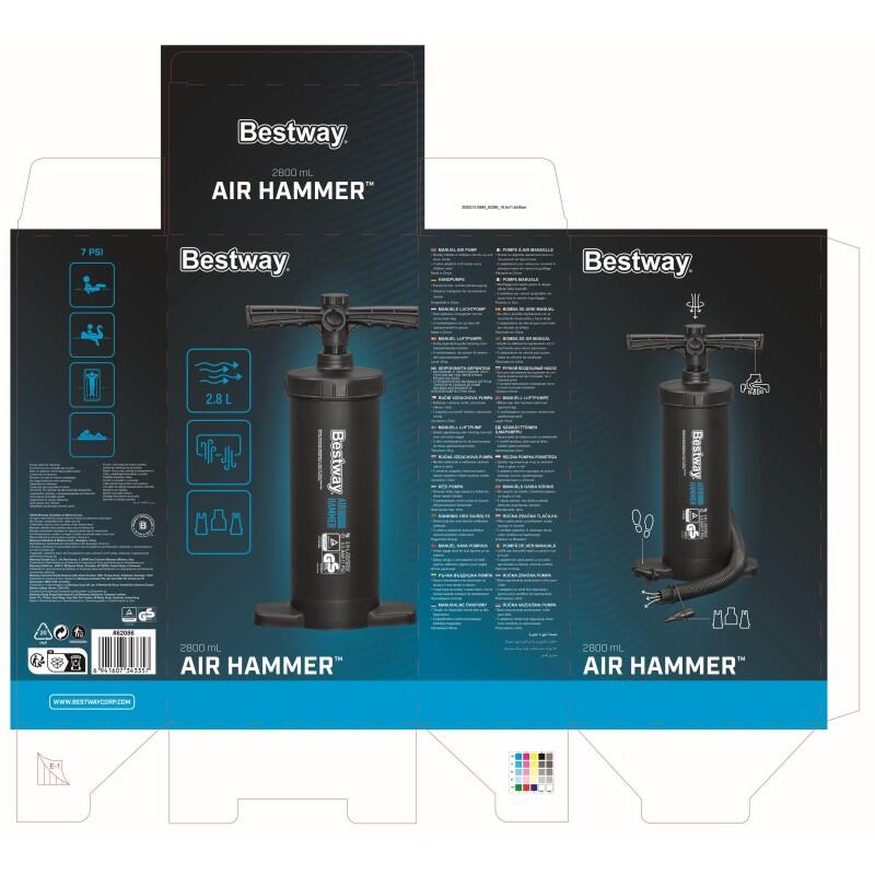 Bestway Pompe à air manuelle Air Hammer 2800 ML 3/5