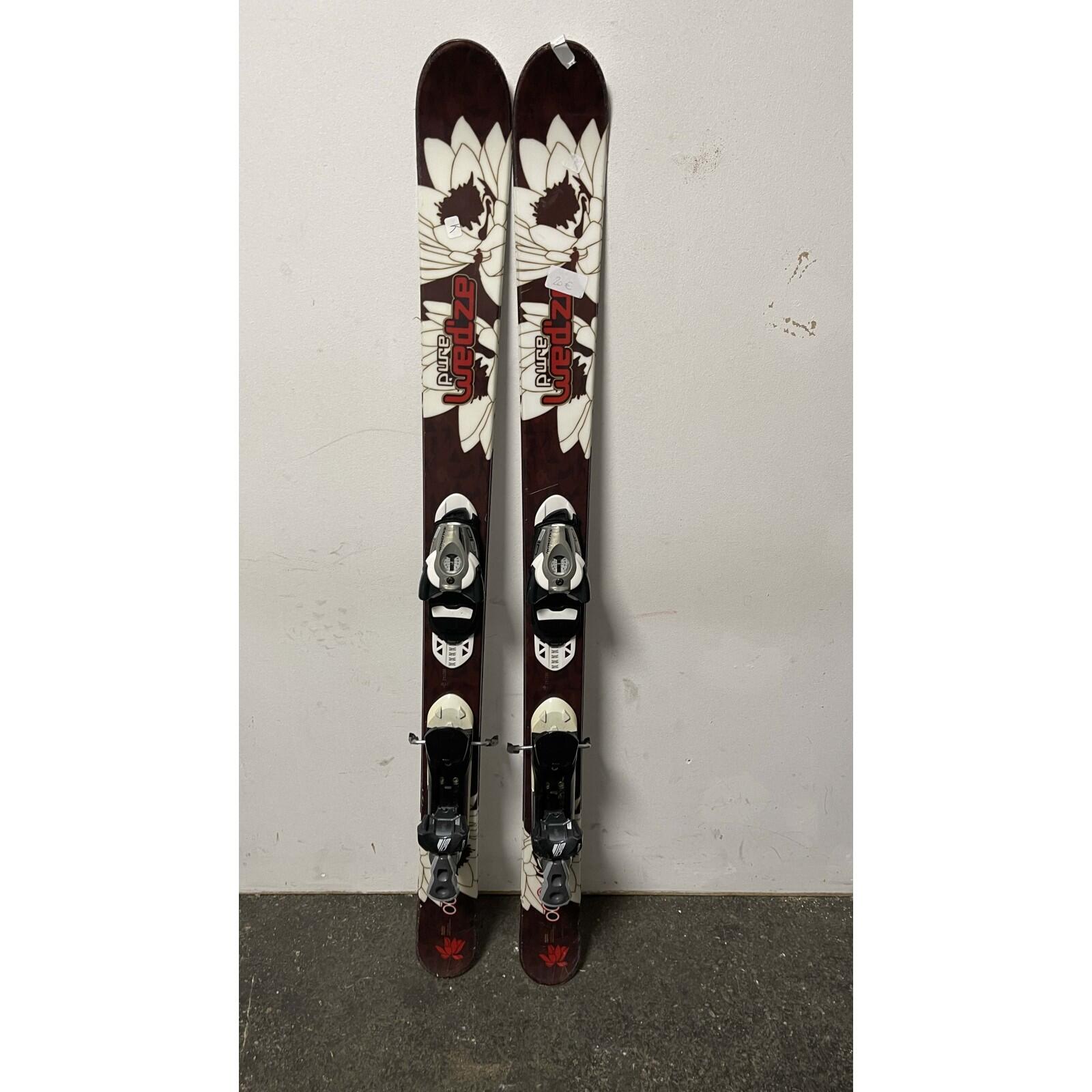 RECONDITIONNE - Mini Ski Wedze Pure + Fixations A 1/1