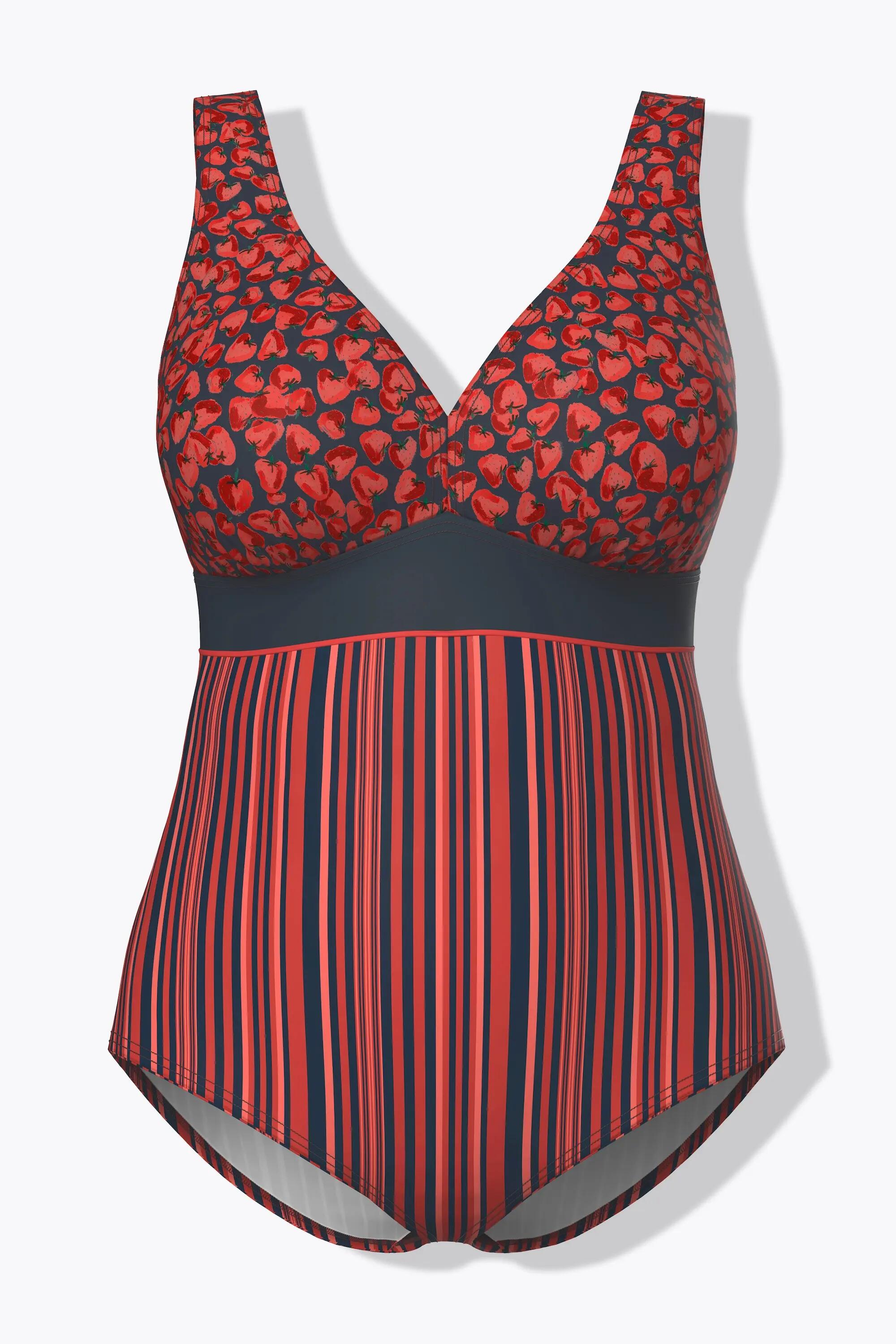 Femme Maillot de bain avec bonnets souples motif fraises et matière recyclée 7/7