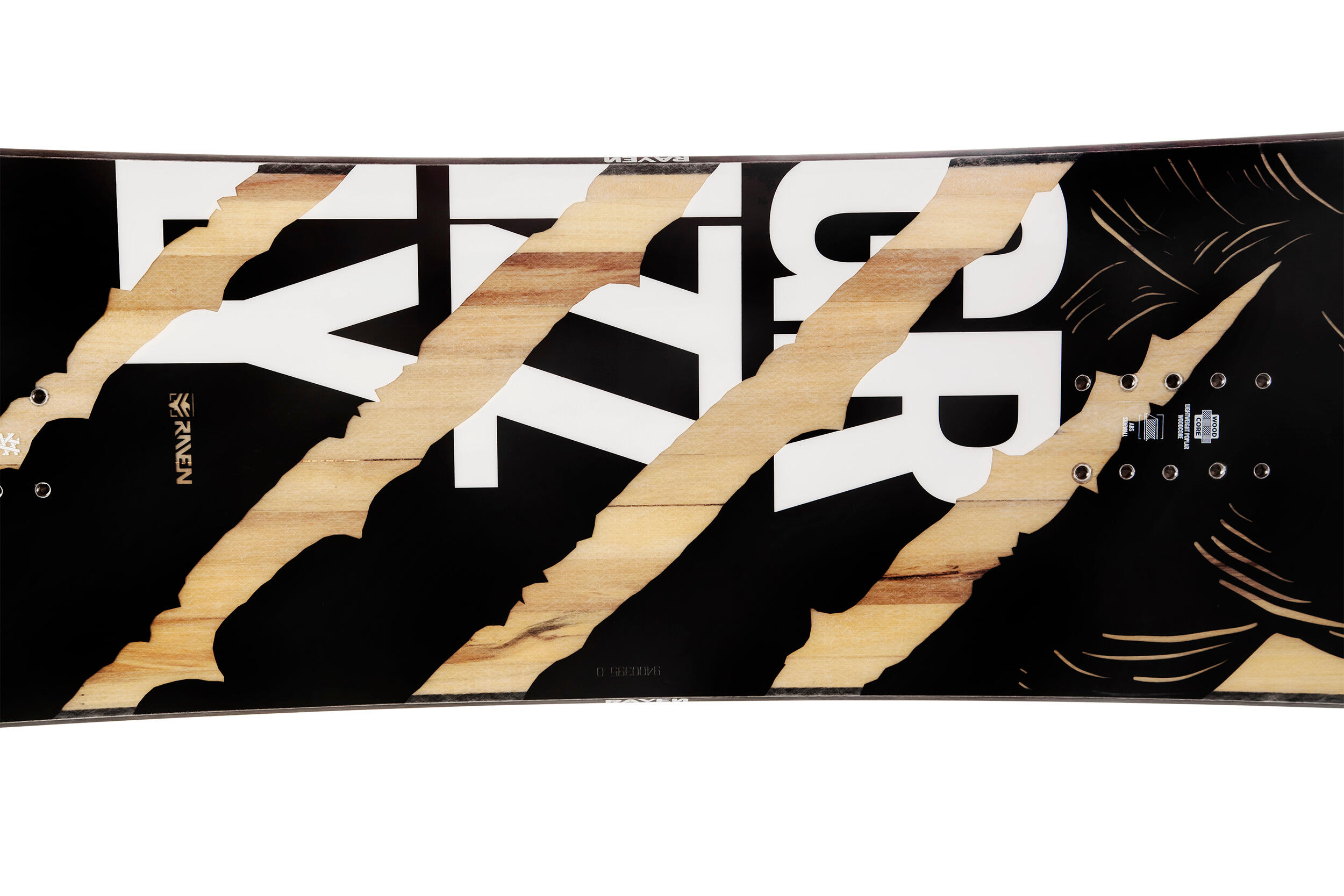 Snowboard Grizzly Negro/Madera 4/5