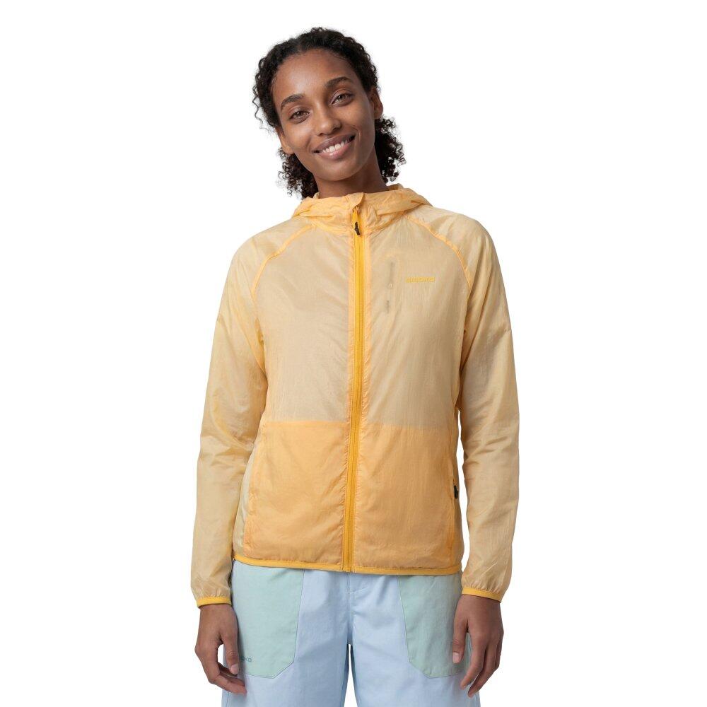 Women ’s ultralightweight windproof hiking jacket Laugavegur-W Yellow Yellow