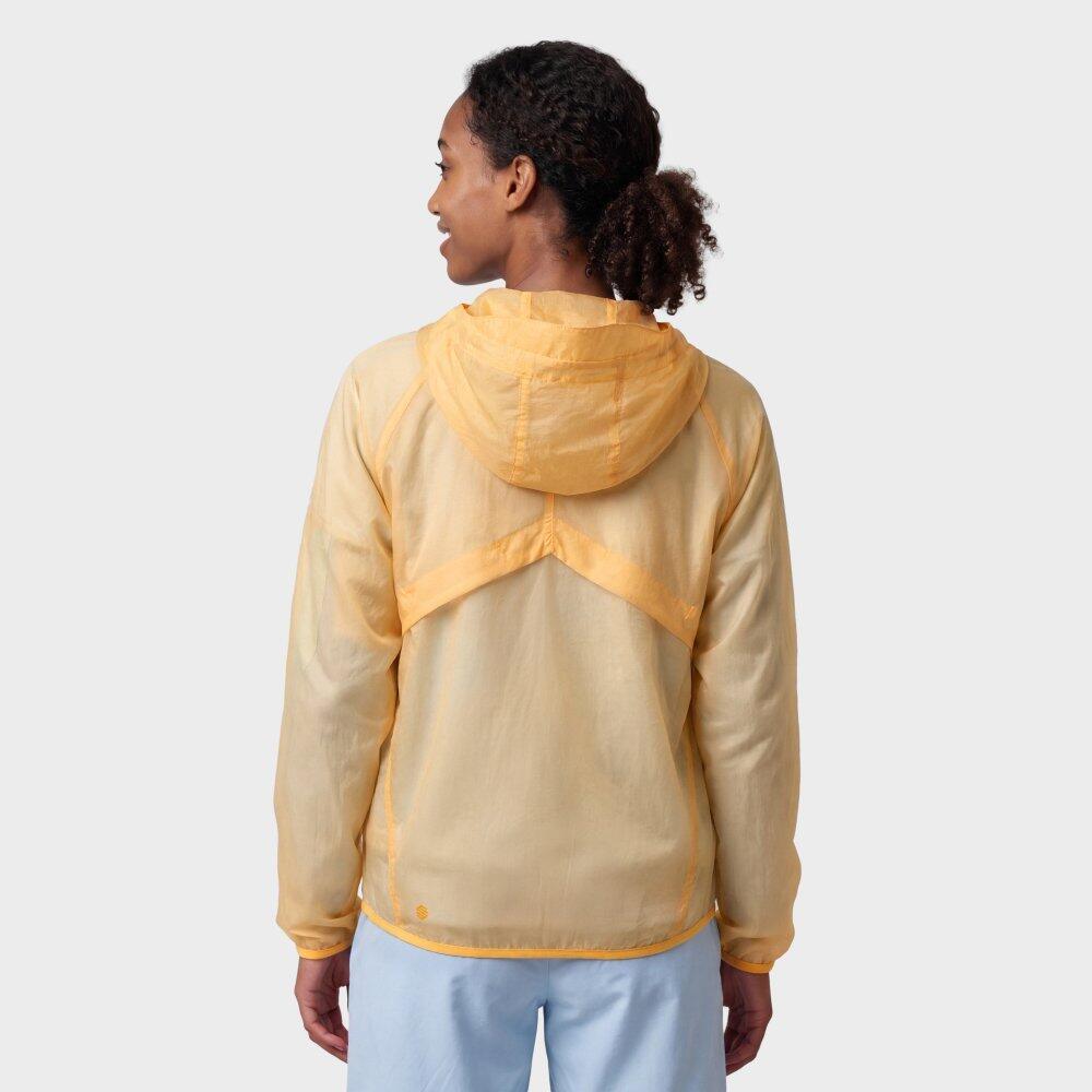 Chaqueta cortavientos ultraligera montaña mujer Laugavegur-W Yellow Amarillo 6/7