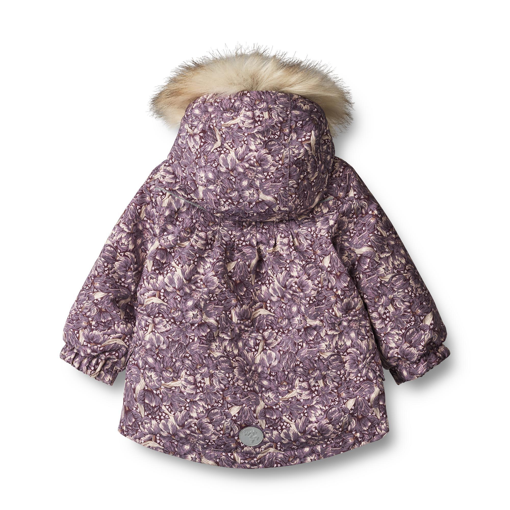 Kleinkinder Winterjacke Mathilde purple tulips 2/5