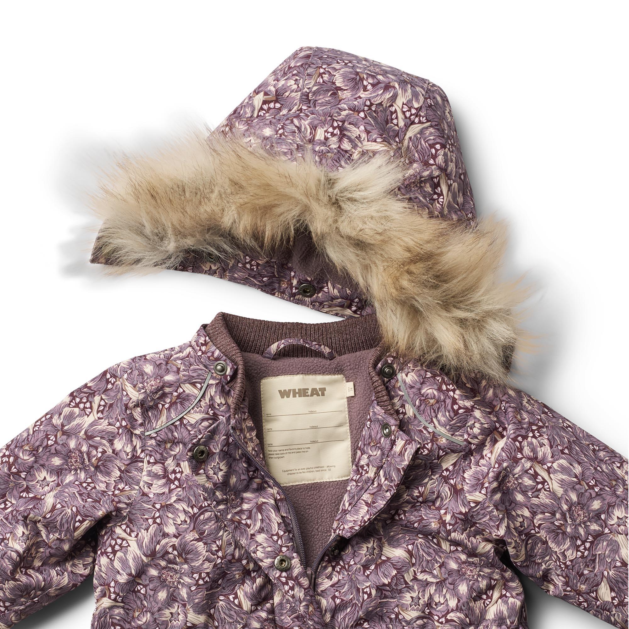 Kleinkinder Winterjacke Mathilde purple tulips 4/5