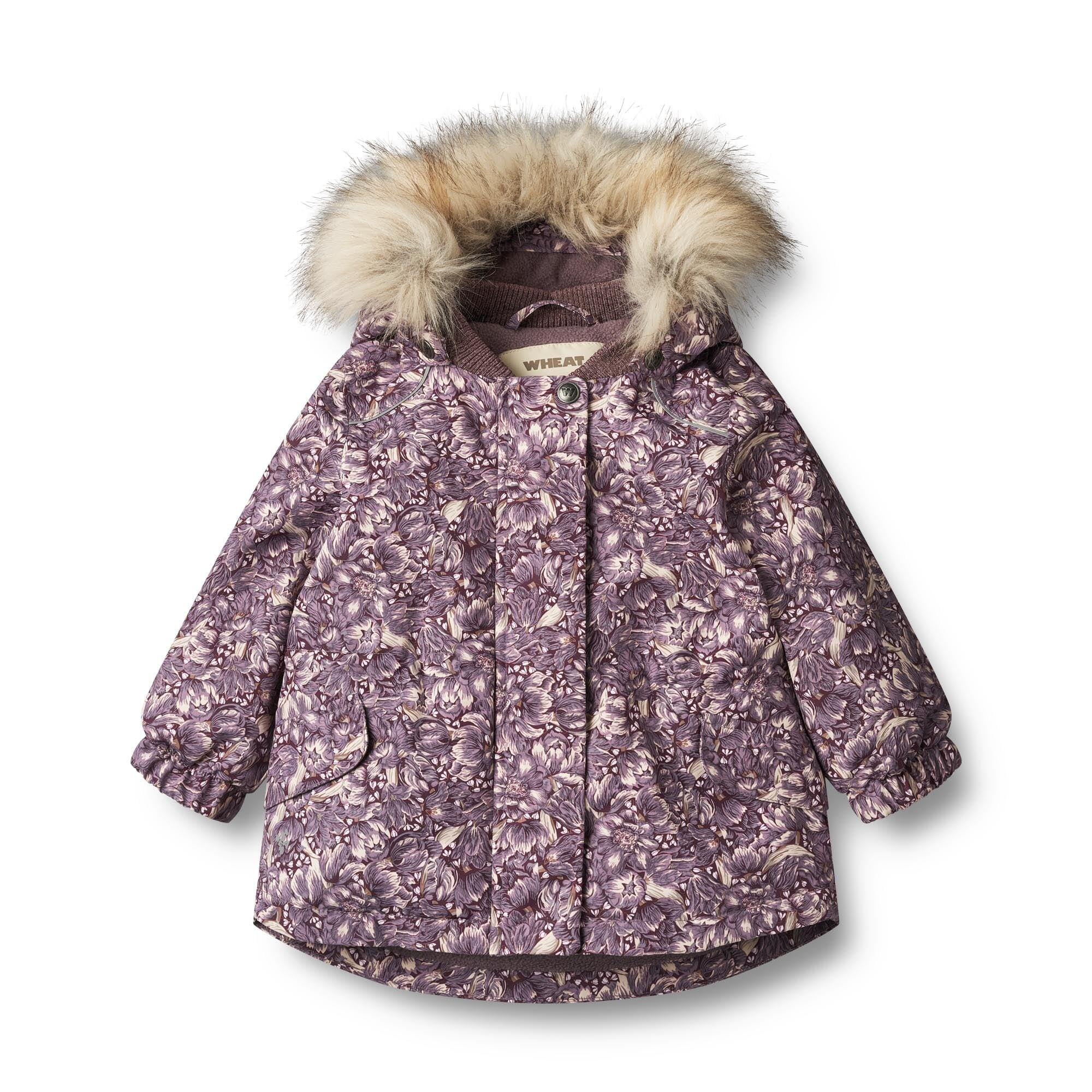 Kleinkinder Winterjacke Mathilde purple tulips 1/5
