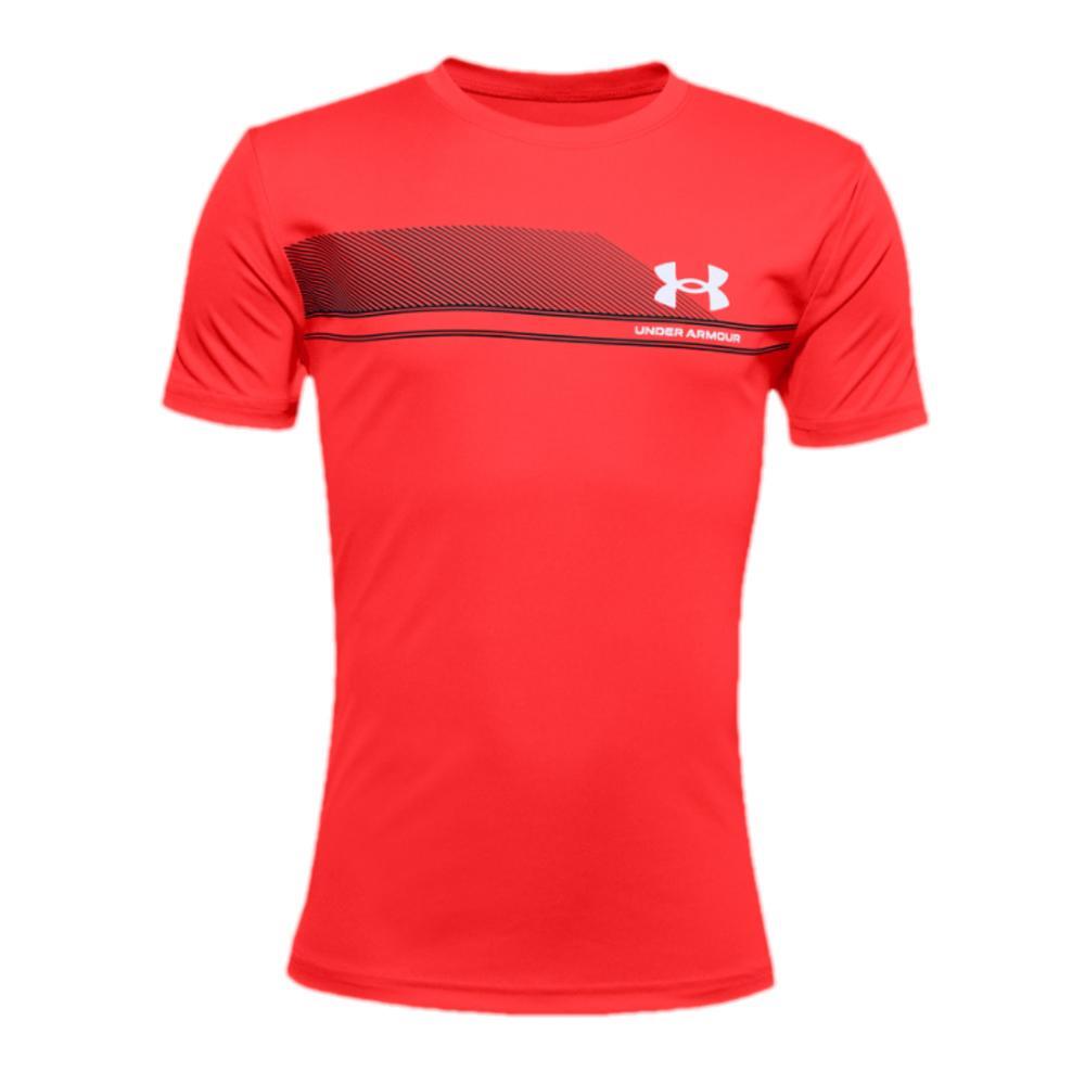 Kids' Under Armour UA Tech Lockup Fluorescent Orange Sports T-Shirt