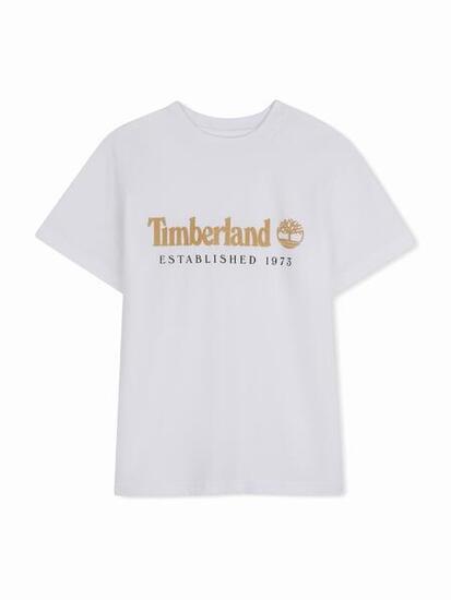 Tee Shirt Garçon Timberland T60968 10p Blanc