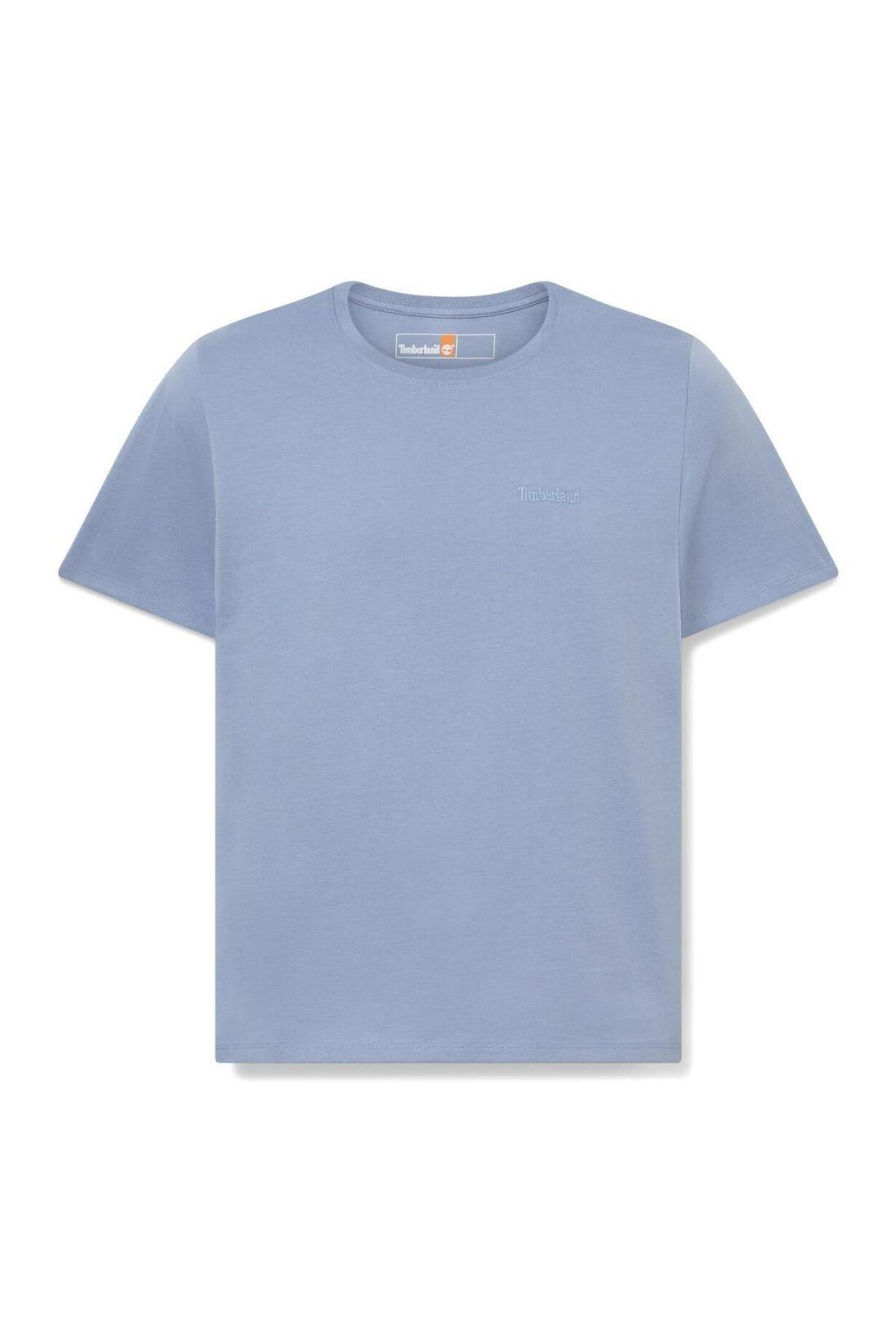 TIMBERLAND - Dames T-shirt met geborduurd logo, maat L, kleur Hemelsblauw 2/3