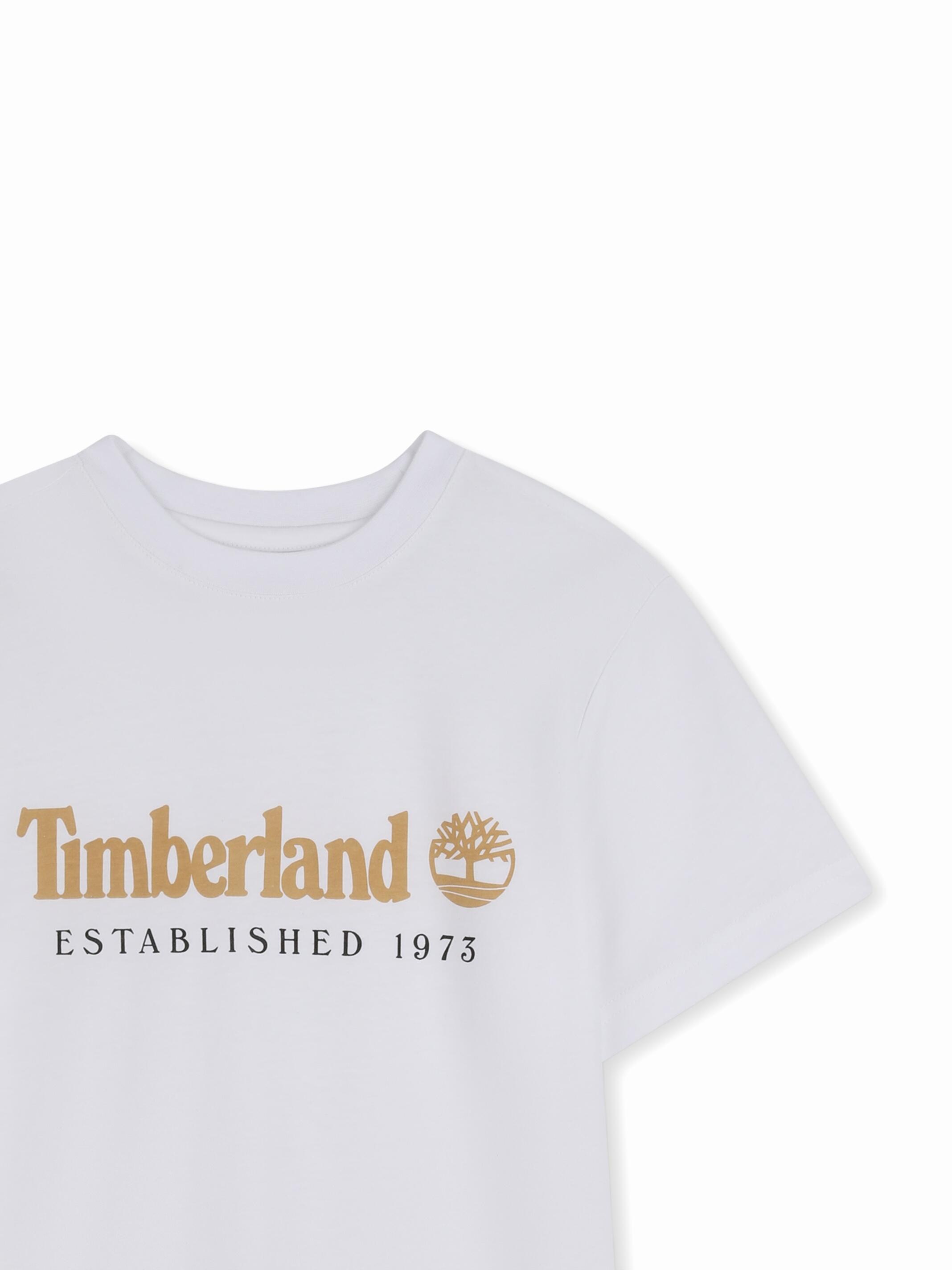 Tee Shirt Garçon Timberland T60968 10p Blanc 3/3
