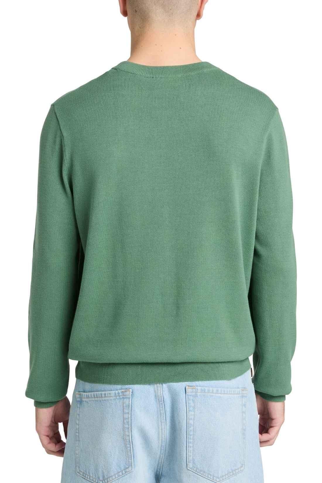 TIMBERLAND Pullover uomo Johns River in cotone, verde, regular fit 3/3