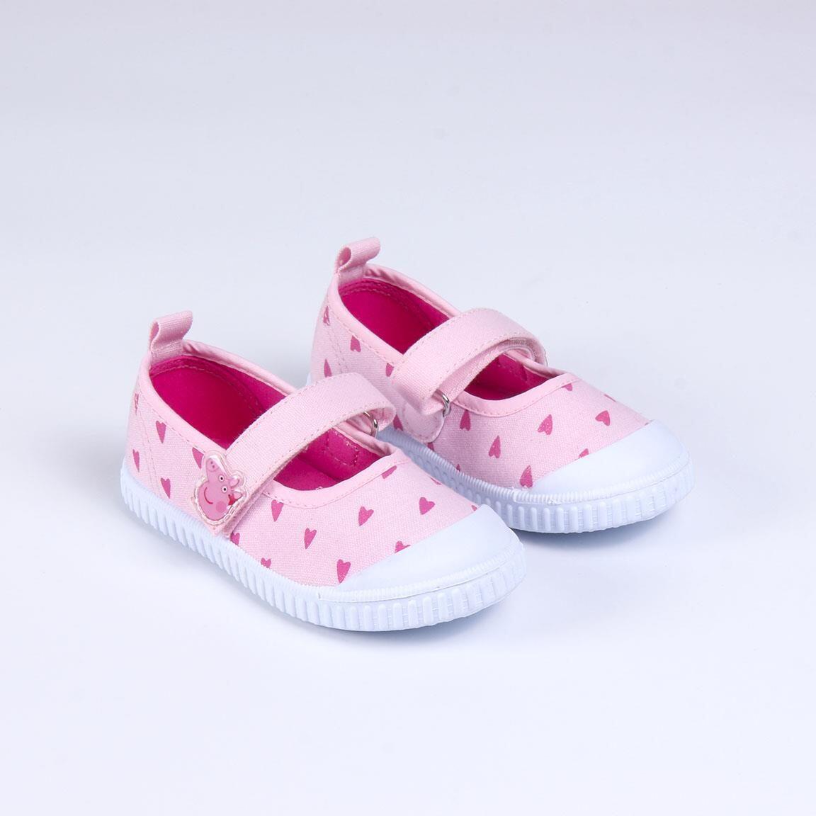 Ballerine in tela bambini Peppa Pig con strappo rosa e bianco 3/7