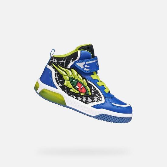 Baskets Garçon INEK BOY Bleu Roi/Citron Vert