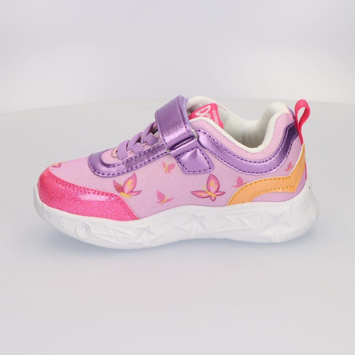 Sapatilhas com luzes criança Dora a Exploradora com velcro rosa 2/7
