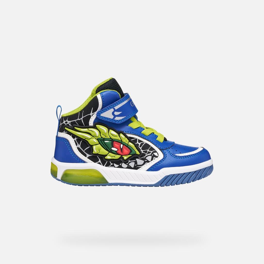 Baskets Garçon J INEK BOY Bleu Roi/Citron Vert 2/7