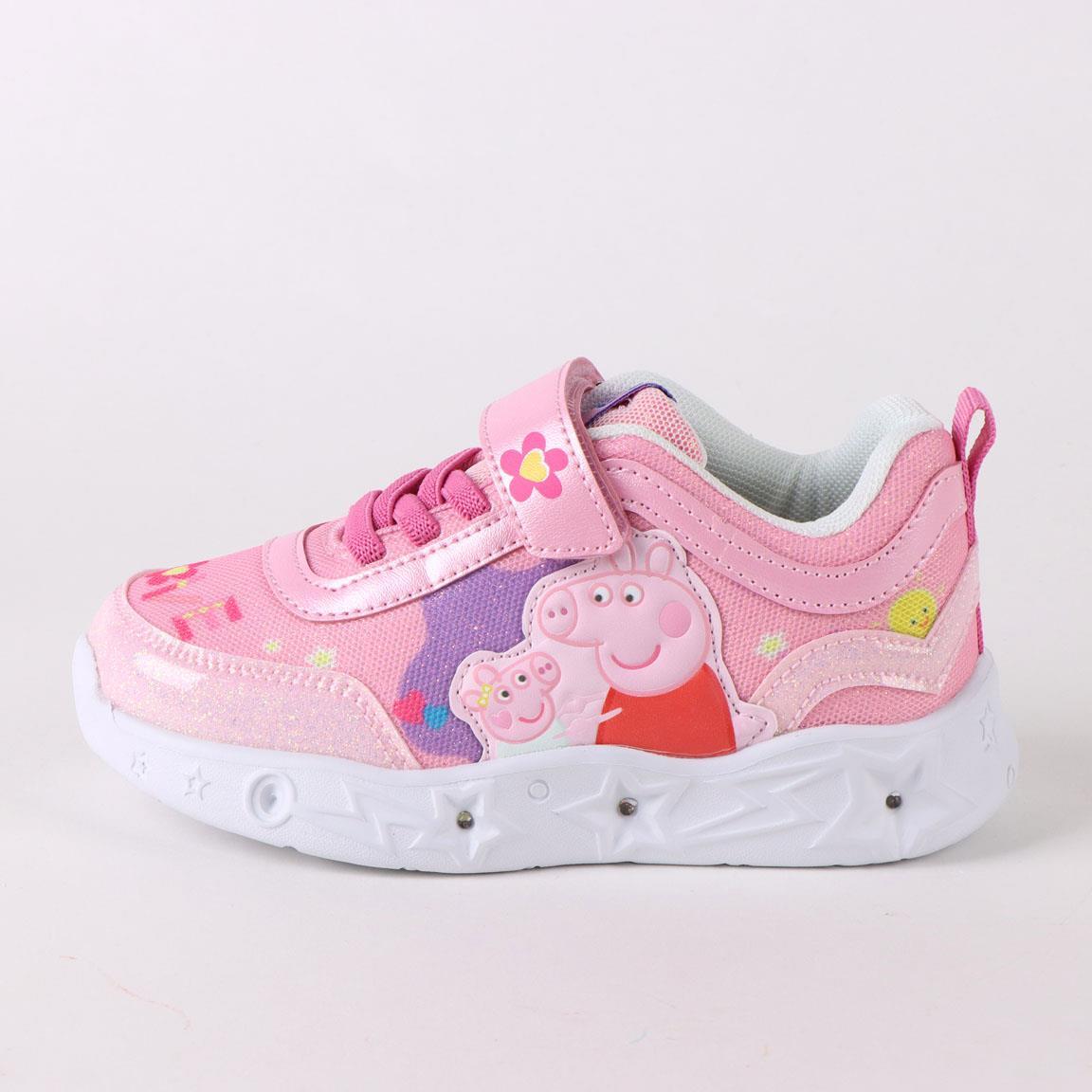 Sapatilhas com luzes criança Peppa Pig com velcro rosa 7/7