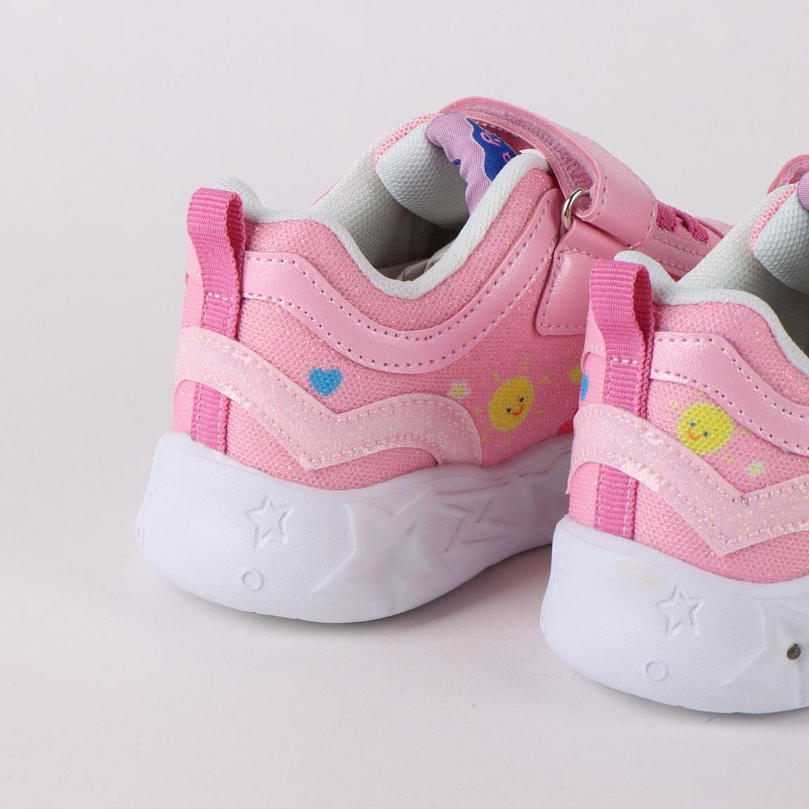 Sapatilhas com luzes criança Peppa Pig com velcro rosa 5/7