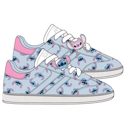 Zapatillas Deportivas con Luces Infantil Stitch con Velcro Azul Claro
