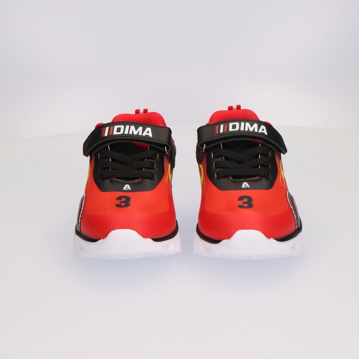Sapatilhas com luzes criança Hot Wheels com velcro vermelho e preto 7/7