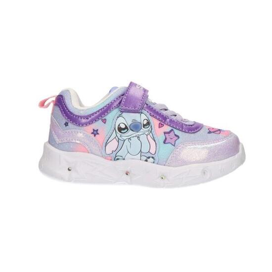 Zapatillas Deportivas con Luces Infantil Stitch con Doble Velcro Lila