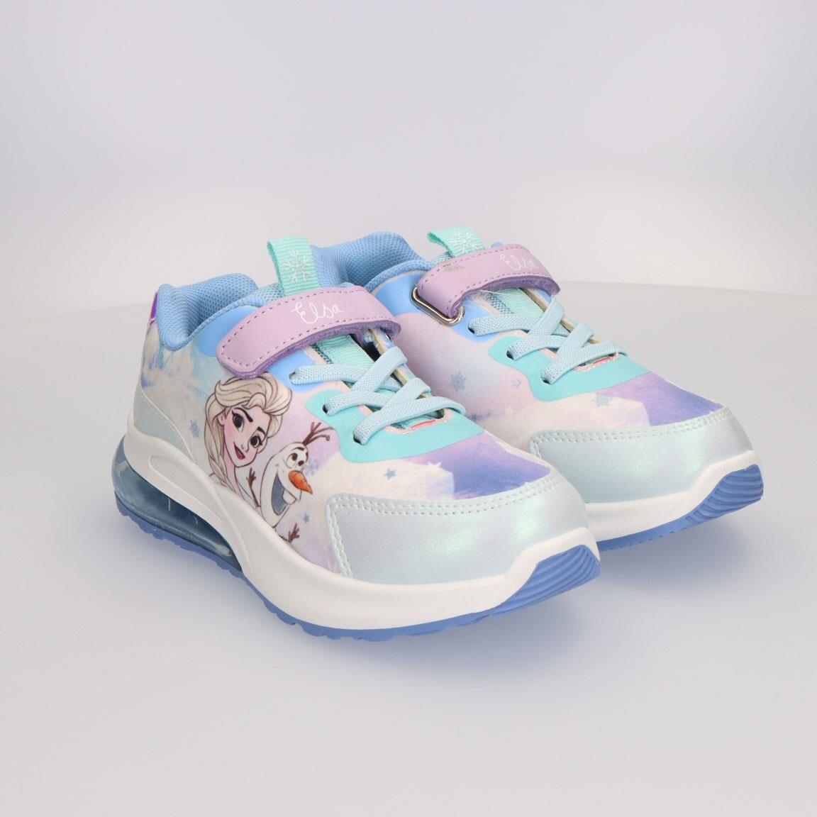 Sapatilhas com luzes criança Frozen com velcro azul-claro 5/7