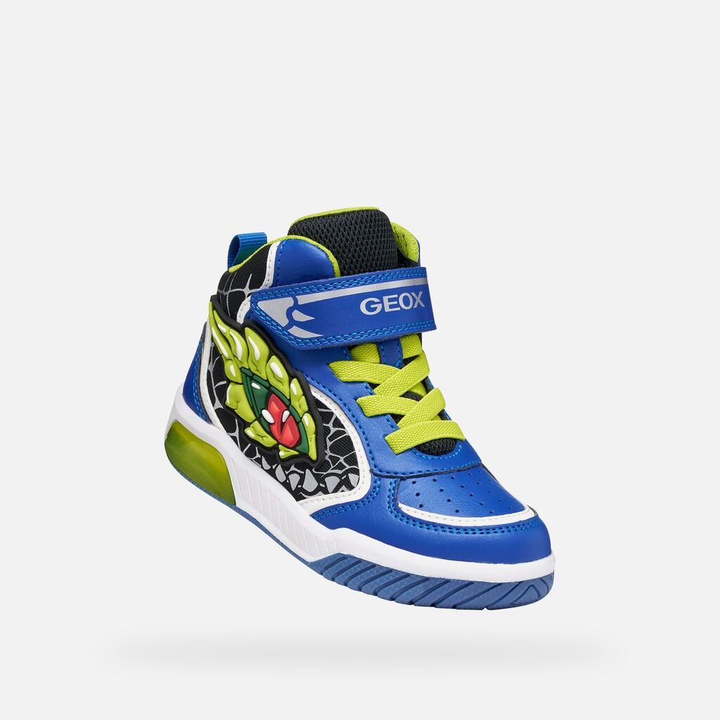 Baskets Garçon J INEK BOY Bleu Roi/Citron Vert 5/7
