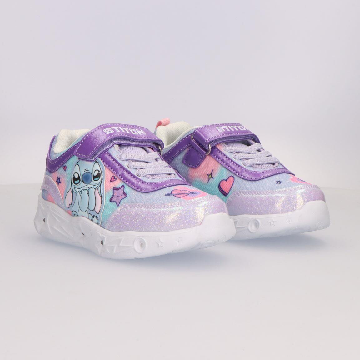 Sapatilhas com luzes criança Stitch com velcro lilás 6/6