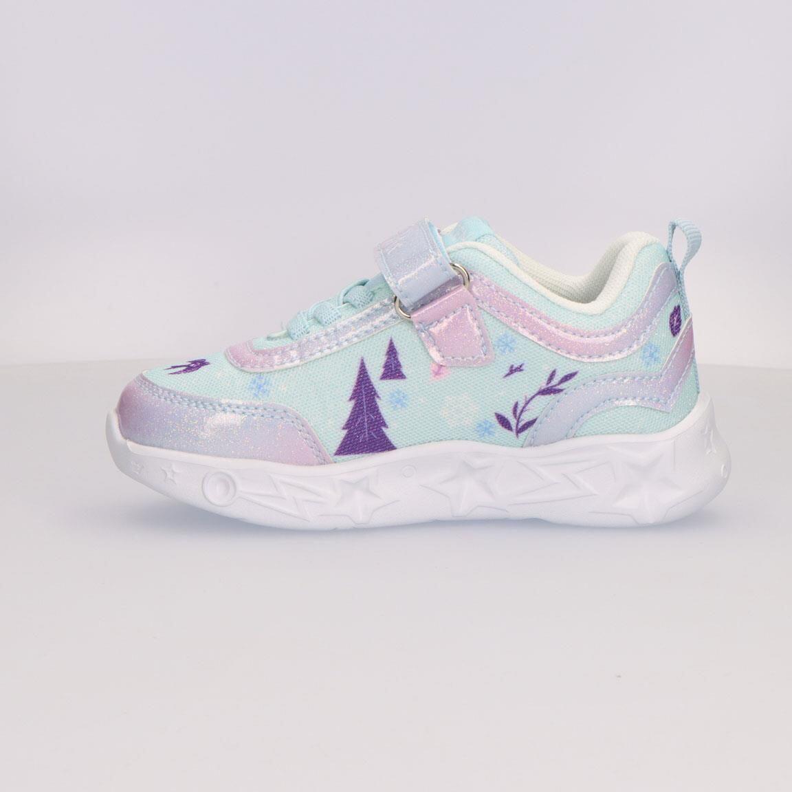 Sapatilhas com luzes criança Frozen com velcro azul-claro 2/6
