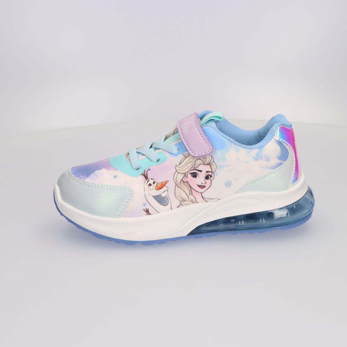 Sapatilhas com luzes criança Frozen com velcro azul-claro 4/7