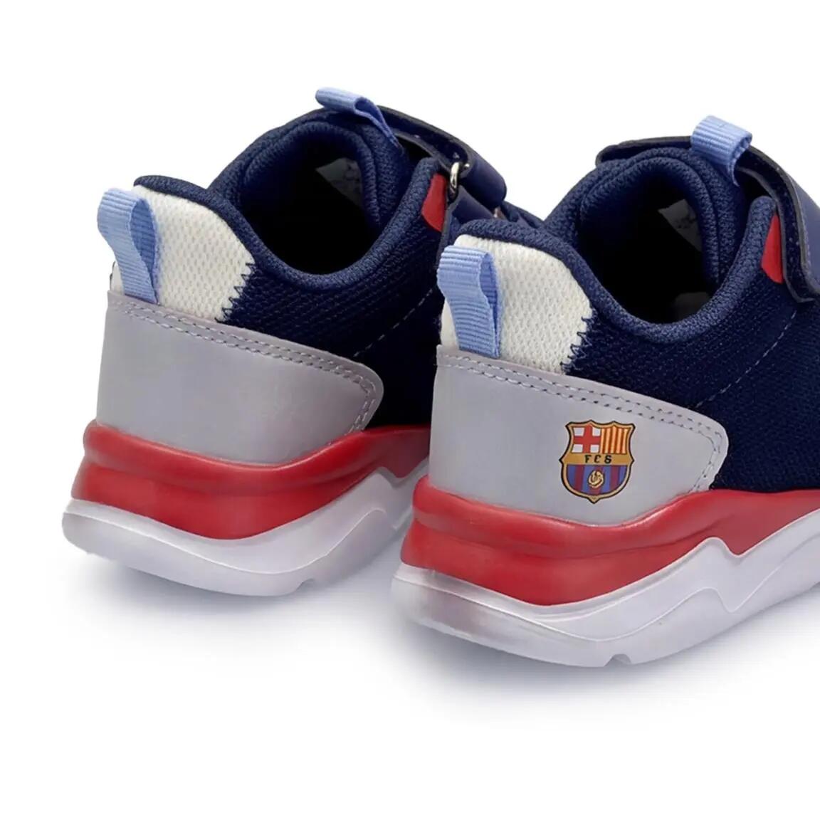 Zapatillas Deportivas Infantil FC Barcelona con Velcro Azul Marino y Roja 7/7
