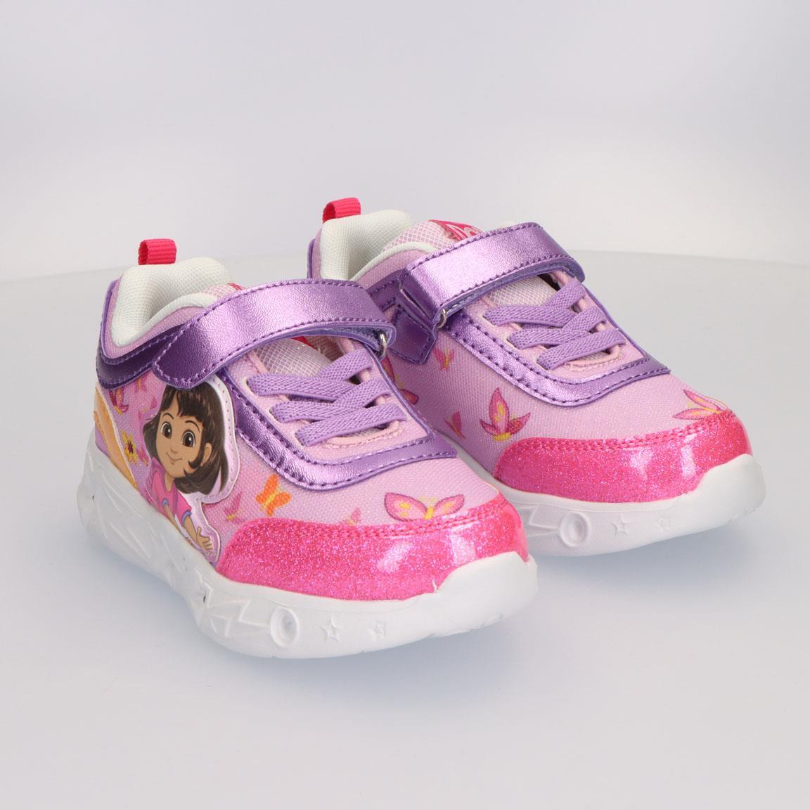 Sapatilhas com luzes criança Dora a Exploradora com velcro rosa 6/7