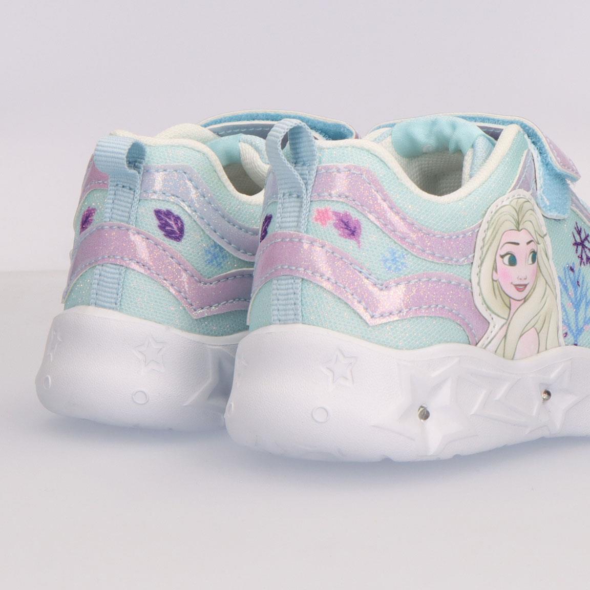 Sapatilhas com luzes criança Frozen com velcro azul-claro 5/6