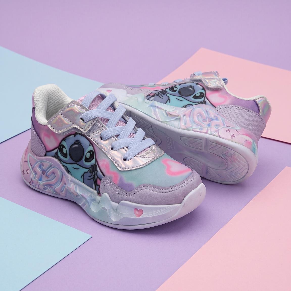 Stitch Kinder Turnschuhe mit Schnürsenkeln und Klett Mehrfarbig 6/7
