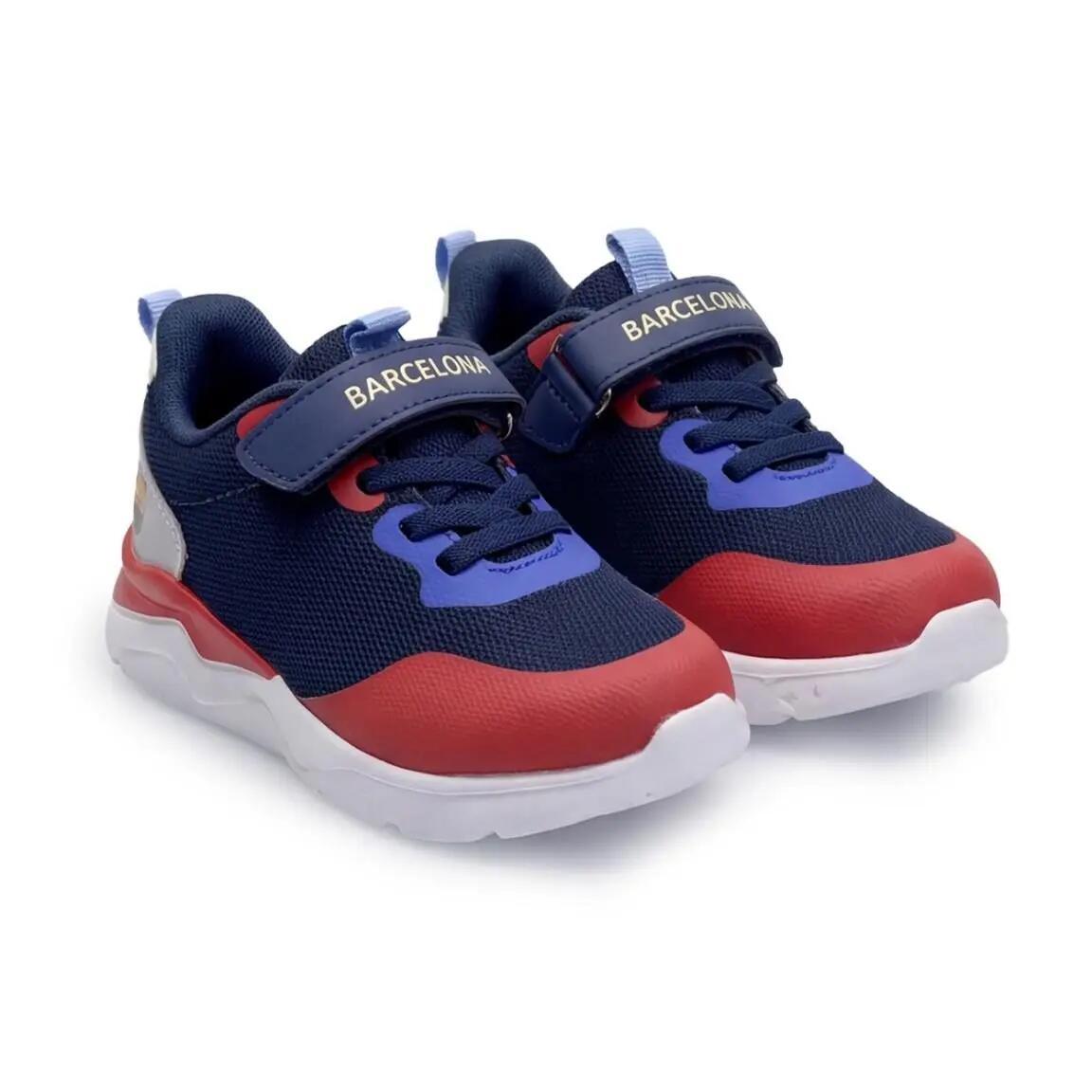 Zapatillas Deportivas Infantil FC Barcelona con Velcro Azul Marino y Roja 6/7
