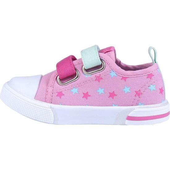 Scarpe da ginnastica bimbo Peppa Pig in tela doppio velcro rosa bianche 2/7