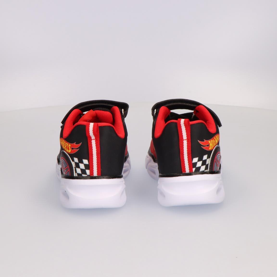 Sapatilhas com luzes criança Hot Wheels com velcro vermelho e preto 6/7