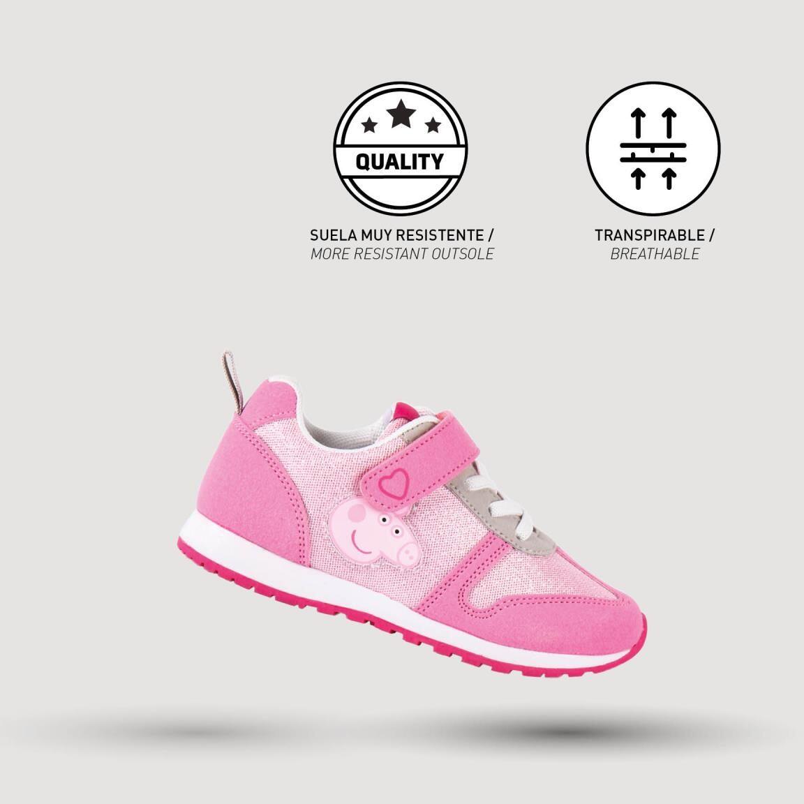 Scarpe da ginnastica Bambino Peppa Pig con Velcro e Lacci Rosa 4/7