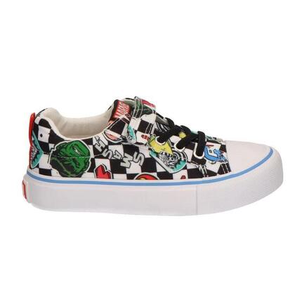 Zapatillas de Lona Infantil Marvel con Cordones y Velcro Multicolor