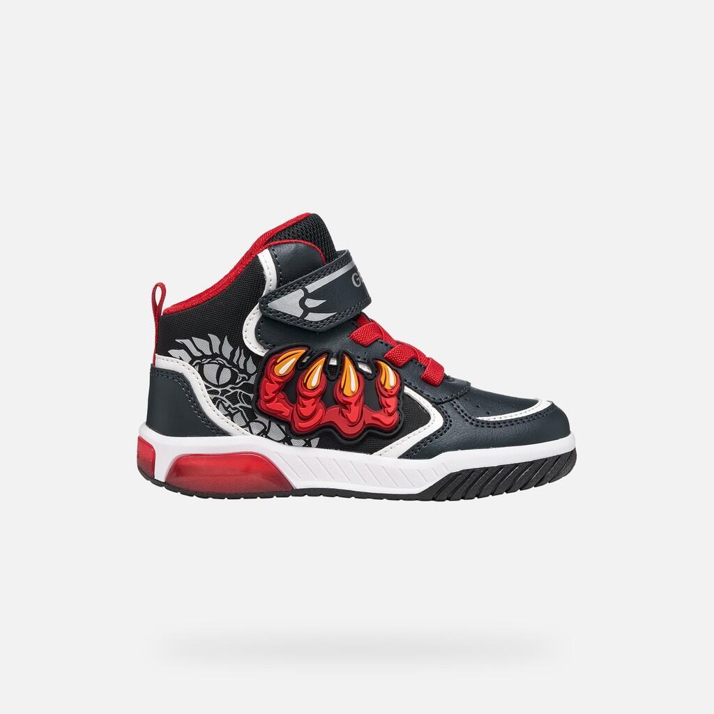 Baskets Garçon J INEK BOY Bleu Marine/Rouge 2/7
