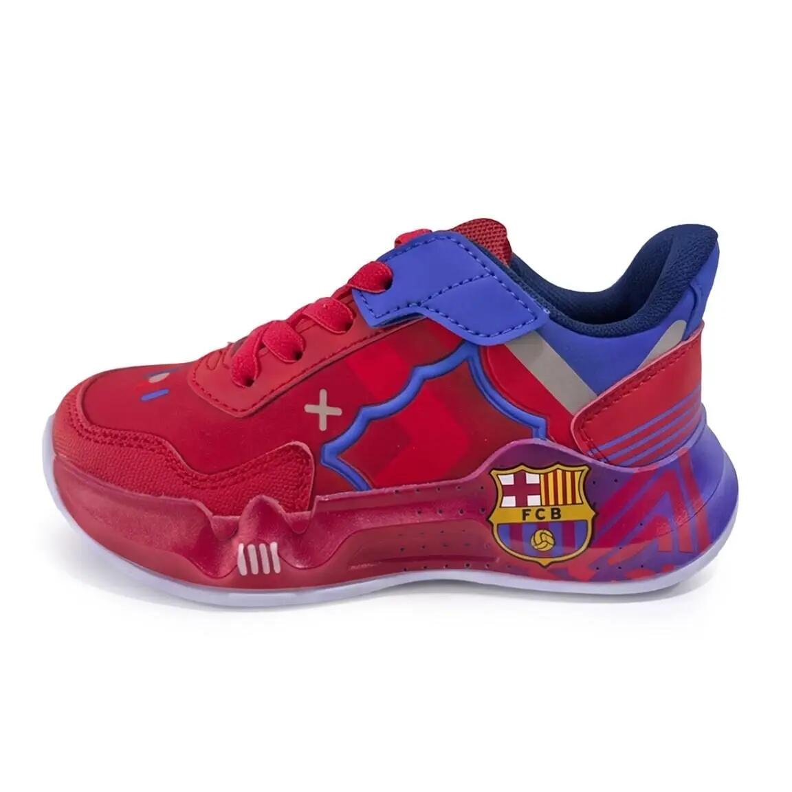Zapatillas Deportivas Infantil FC Barcelona con Velcro y Cordones Roja 4/7