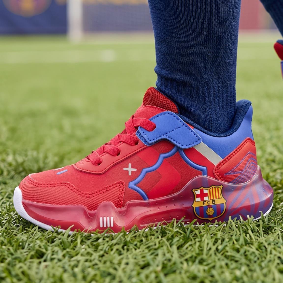Sapatilhas Desportivas FC Barcelona para Criança Sola Leve de EVA Vermelho 6/7