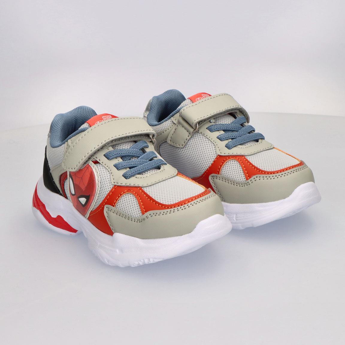 Sapatilhas Infantil Spiderman com Velcro e Atacadores Cinzento 5/7