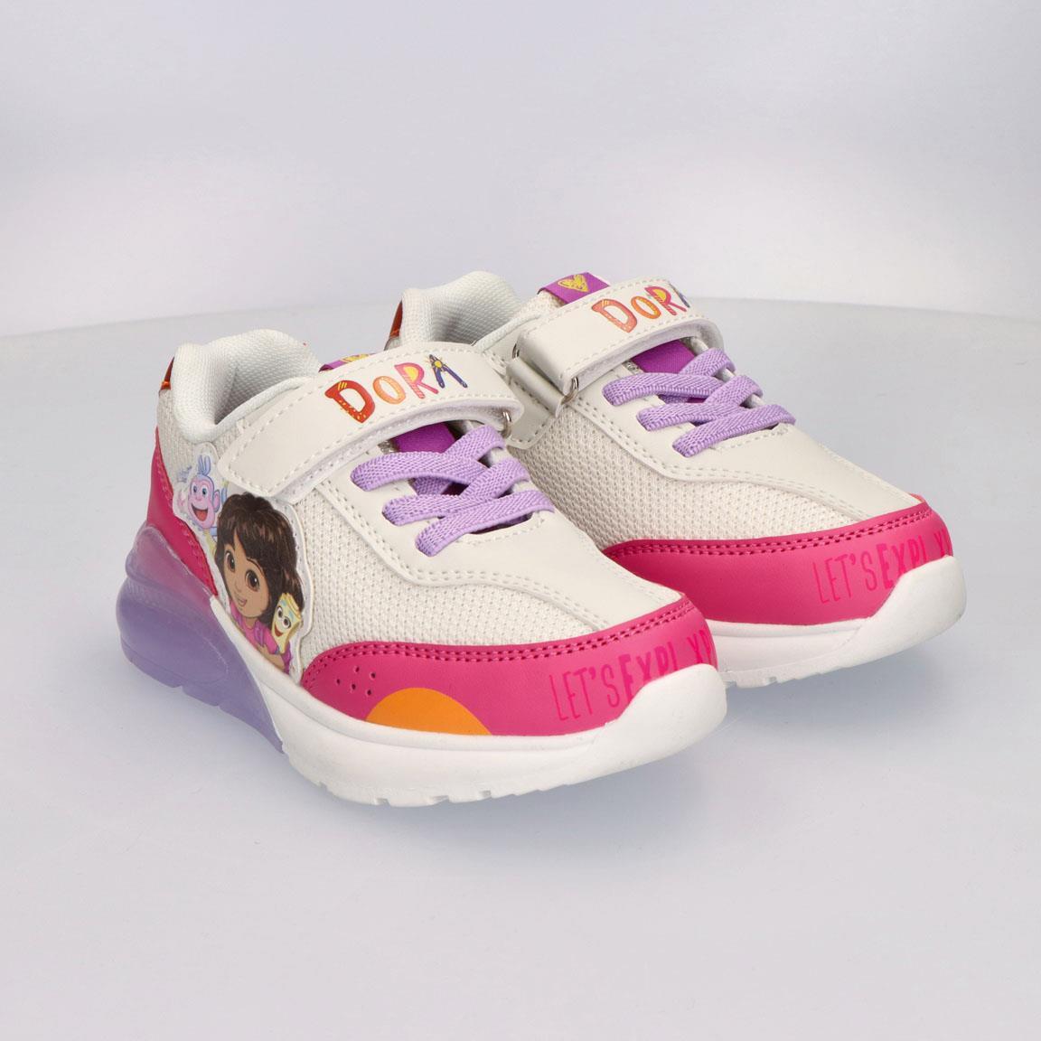 Sapatilhas com luzes criança Dora a Exploradora com velcro fúcsia 5/7