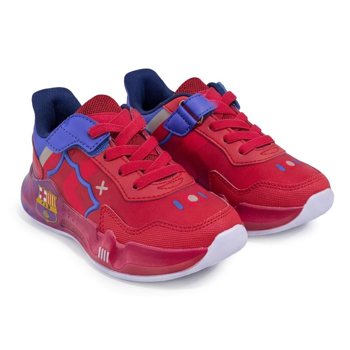 Zapatillas Deportivas Infantil FC Barcelona con Velcro y Cordones Roja 6/7